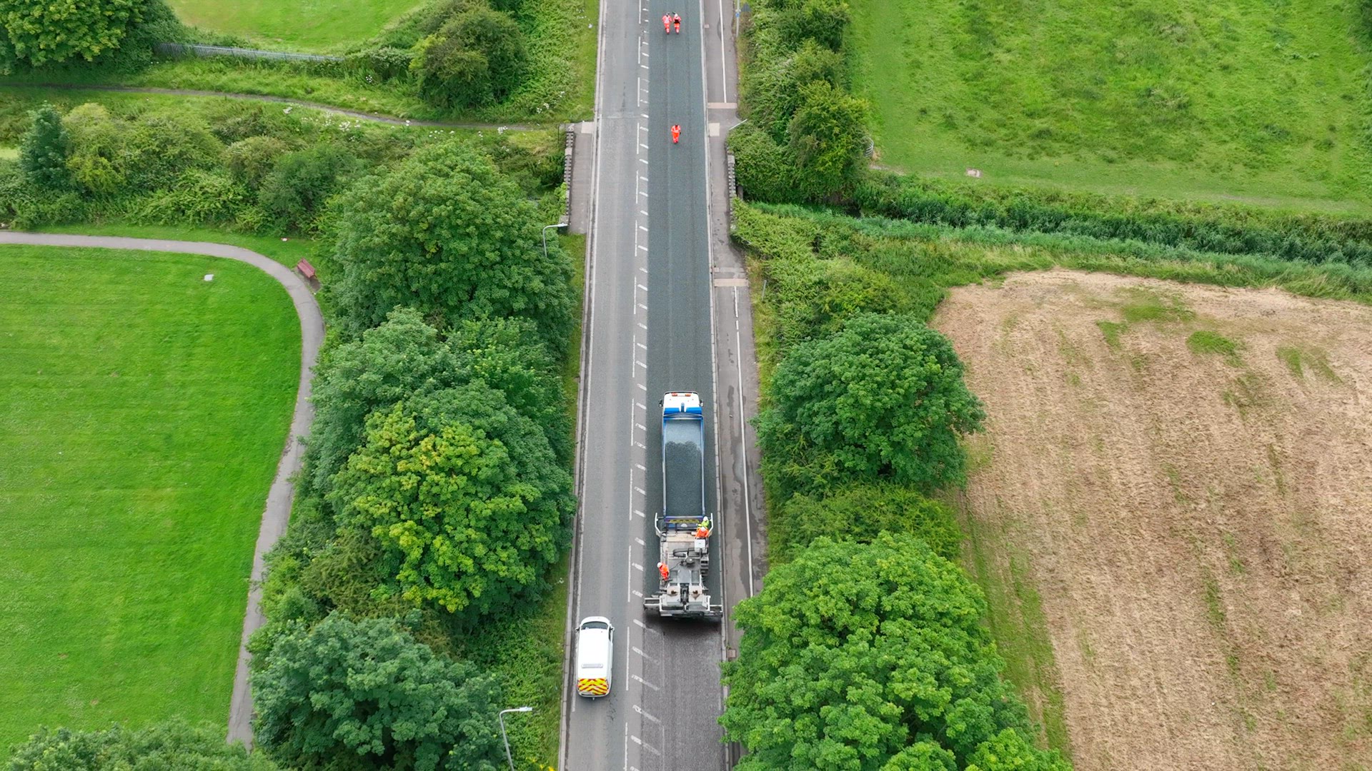 Road Resurfacing By Surface Dressing Process
