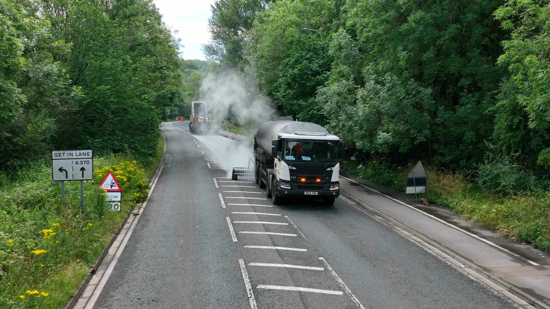 Road Resurfacing By Surface Dressing Process