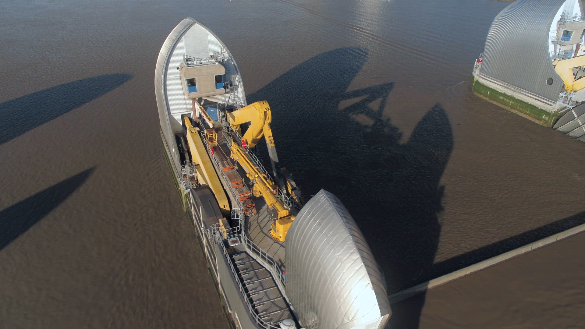 The Thames Barrier Protects London from Flooding During High Tides
