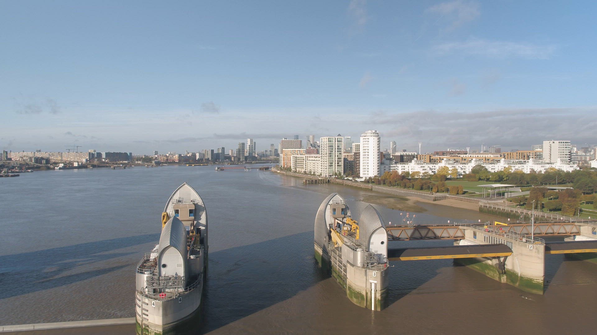 London's Thames Barrier A Protection Against High Tides and Flood Water