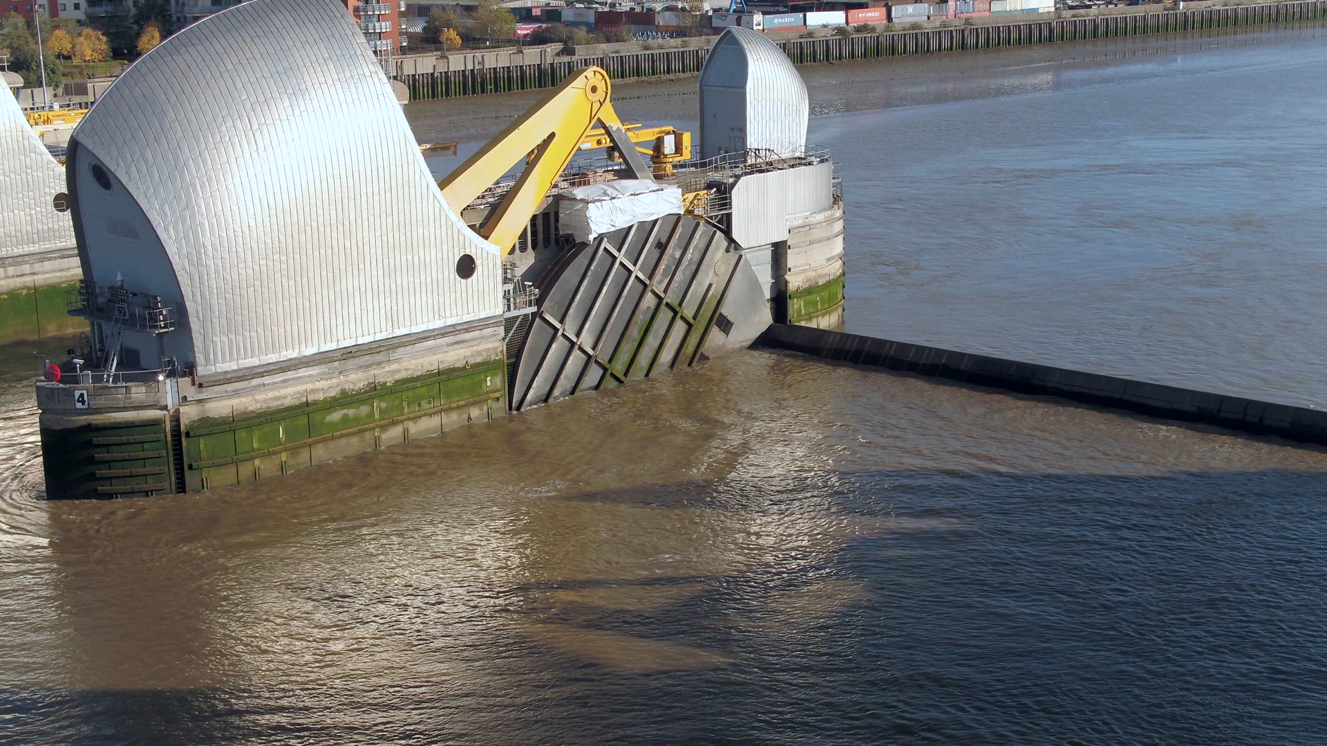 London's Thames Barrier A Protection Against High Tides and Flood Water