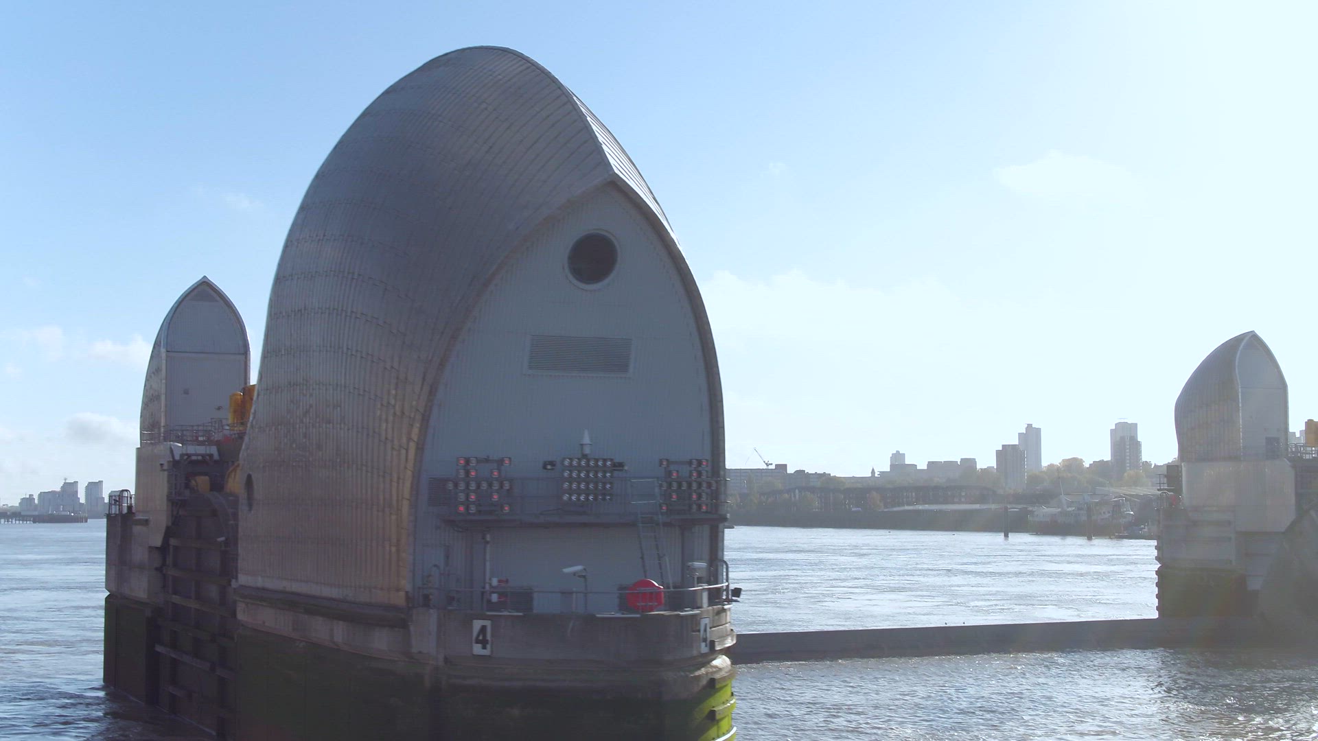 The Thames Barrier Protects London from Flooding During High Tides