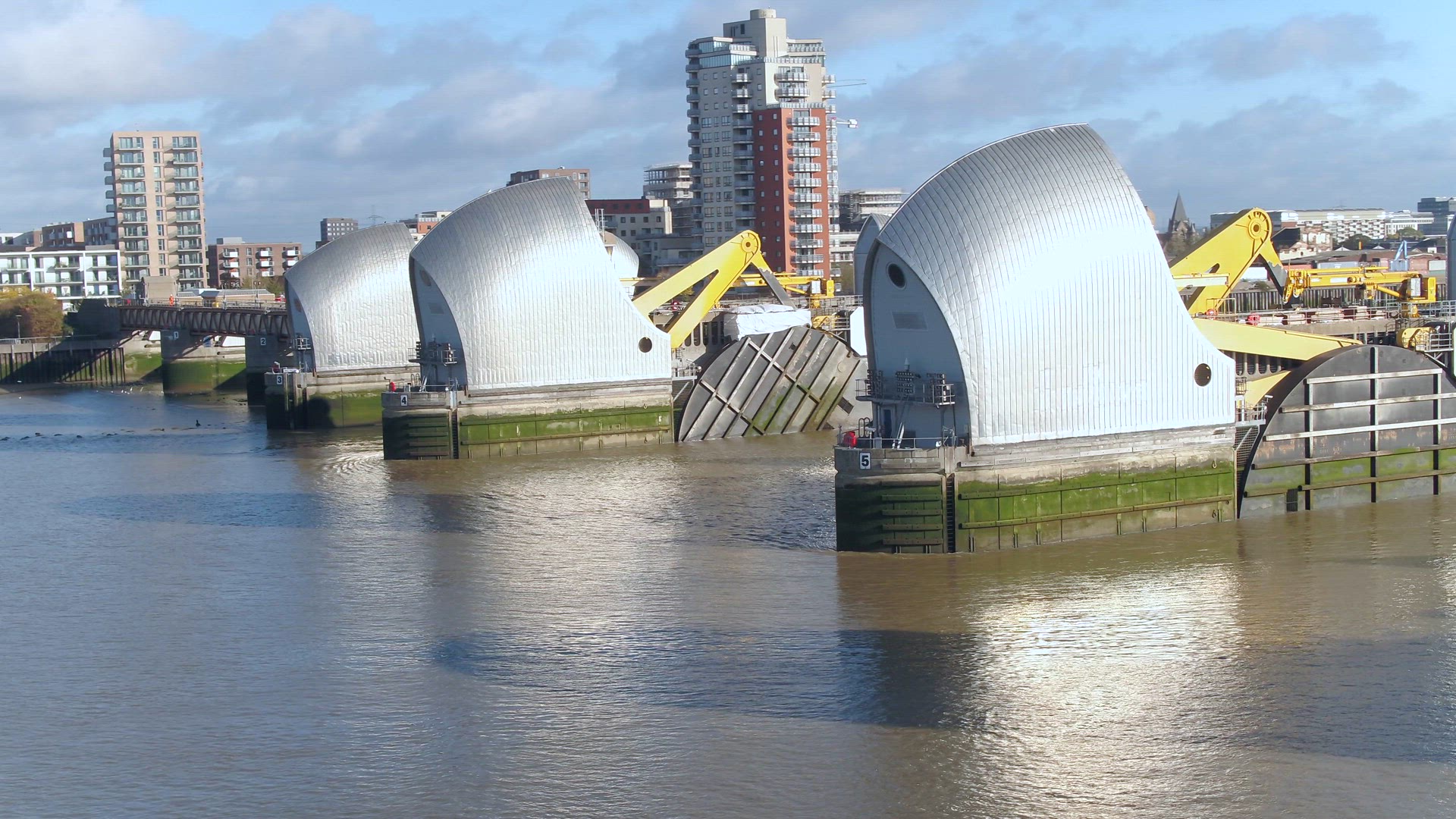 London's Thames Barrier A Protection Against High Tides and Flood Water