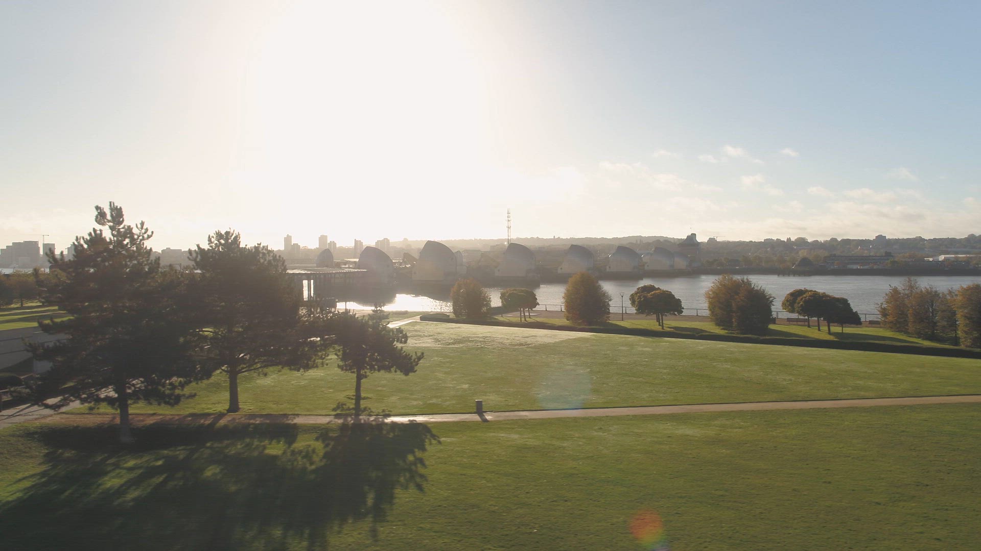 The Thames Barrier Protects London from Flooding During High Tides