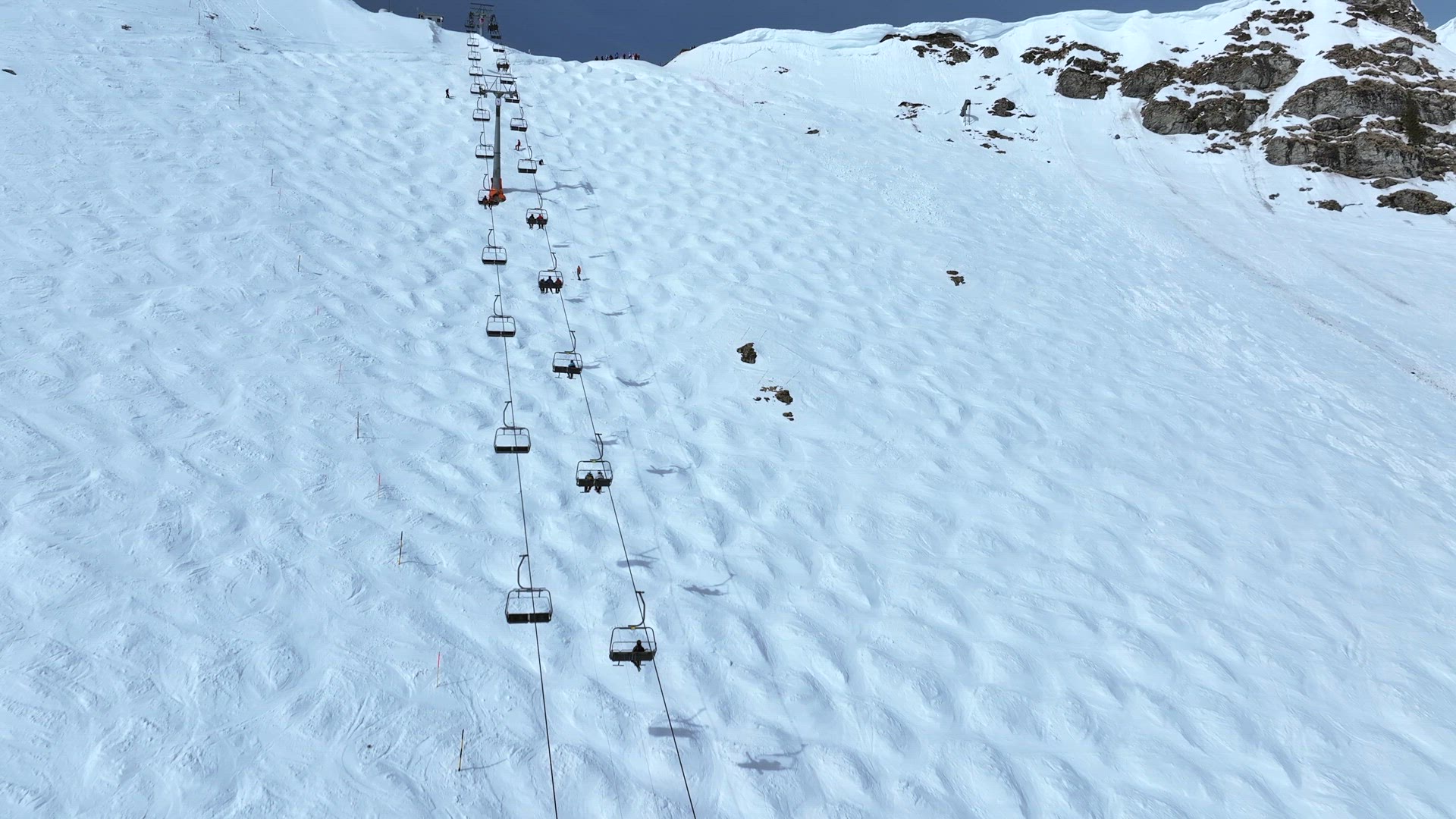 The Swiss Wall Ski Run A Formidable Mogul Run Aerial View