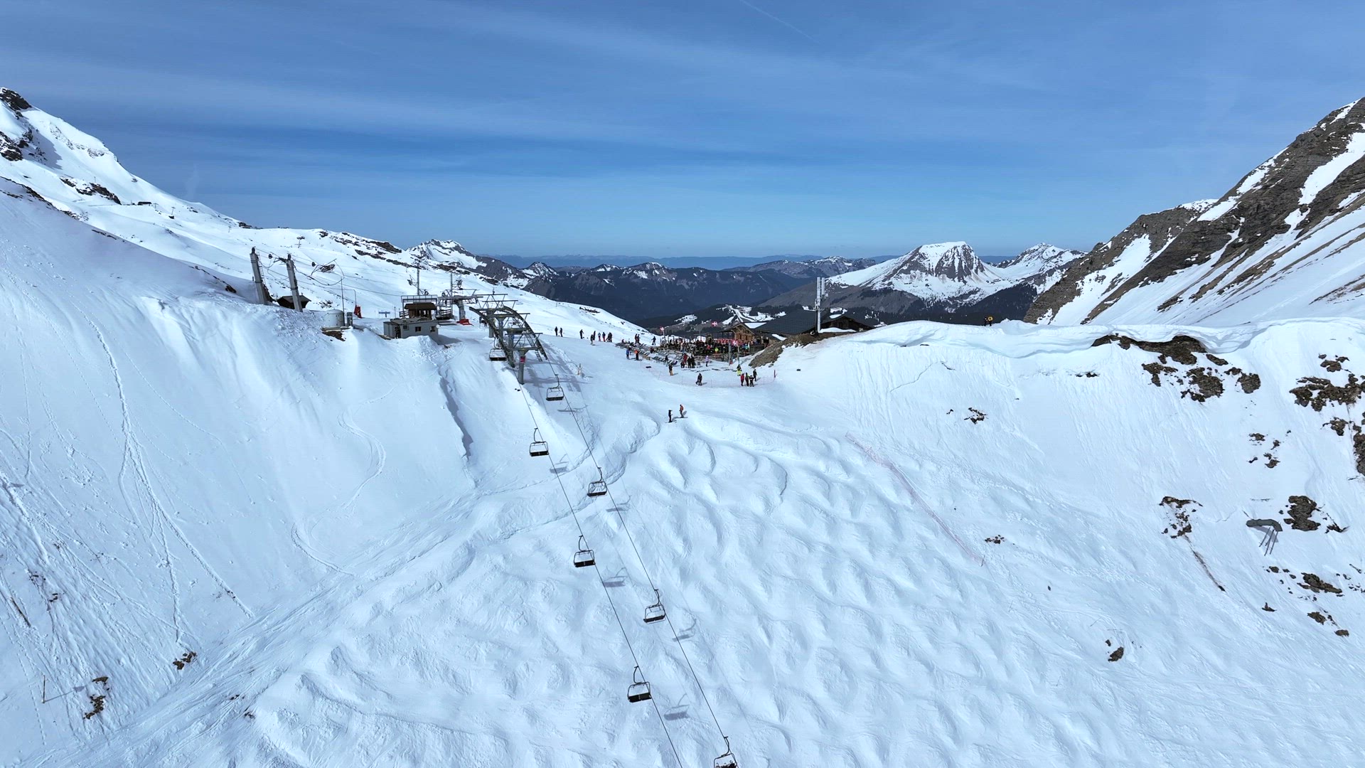 The Swiss Wall Ski Run A Formidable Mogul Run Aerial View