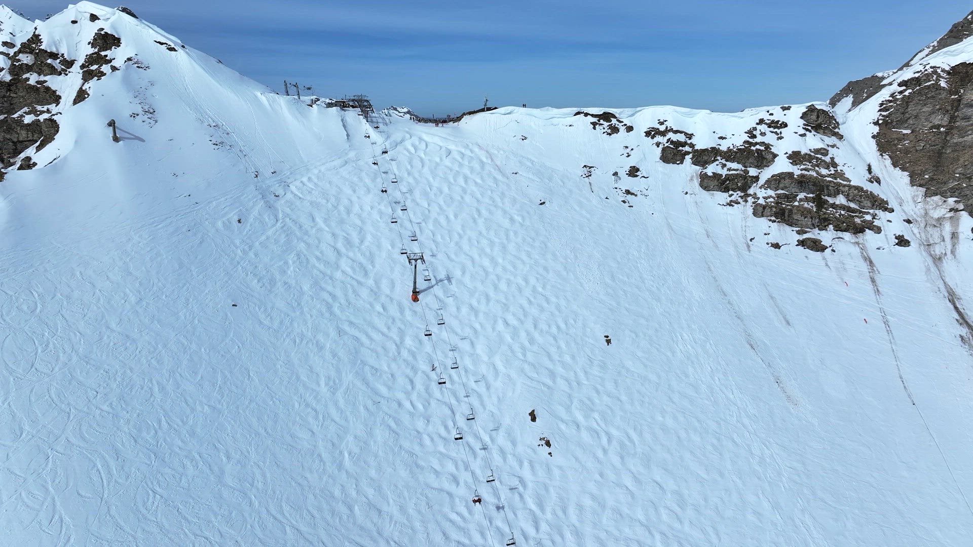 The Swiss Wall A Notoriously Dangerous Ski Run Aerial View