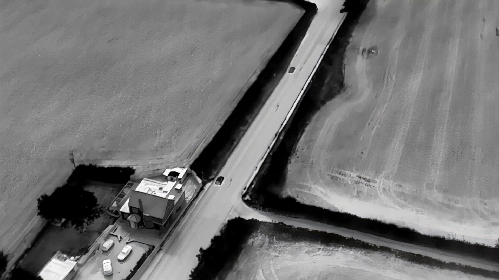 Fast Vehicles Being Chased Using a Thermal Imaging Camera From A Drone
