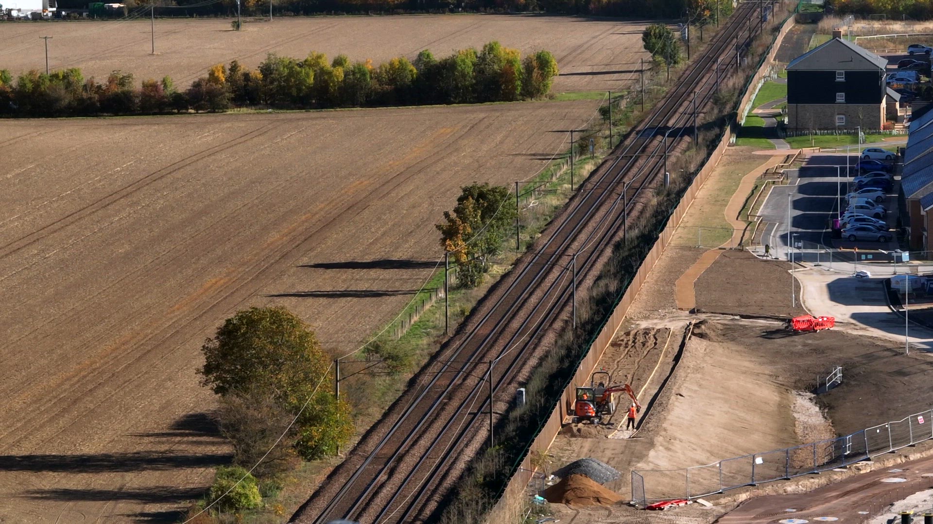 Freight Train Locomotive Pulling Cargo Carriages