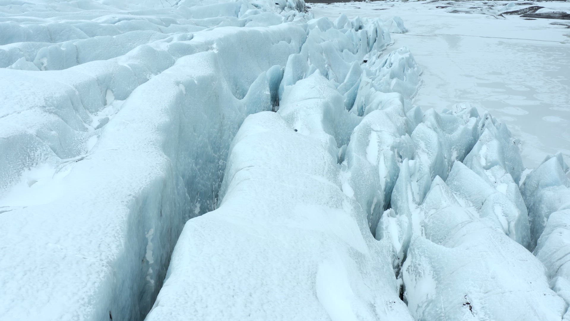 A Huge Glacier in Iceland During the Winter a Popular Tourist Attraction