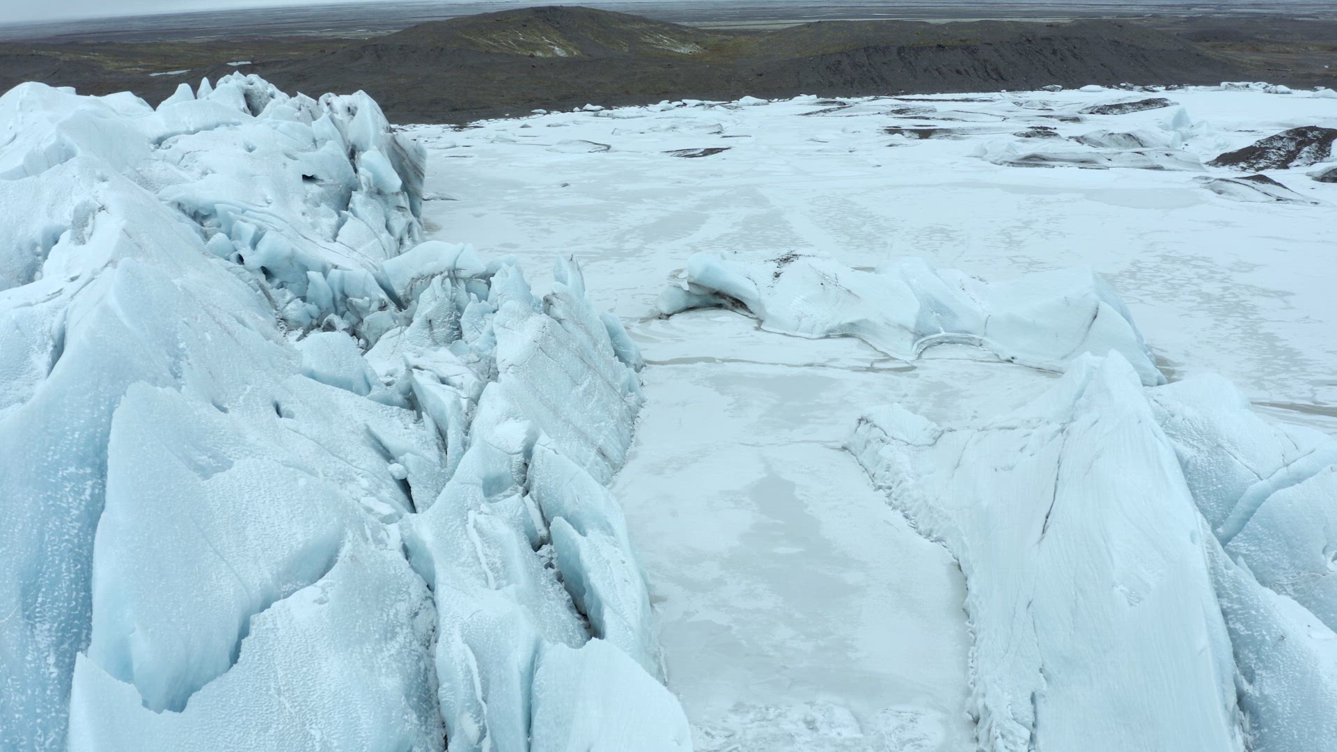 A Huge Glacier in Iceland During the Winter a Popular Tourist Attraction
