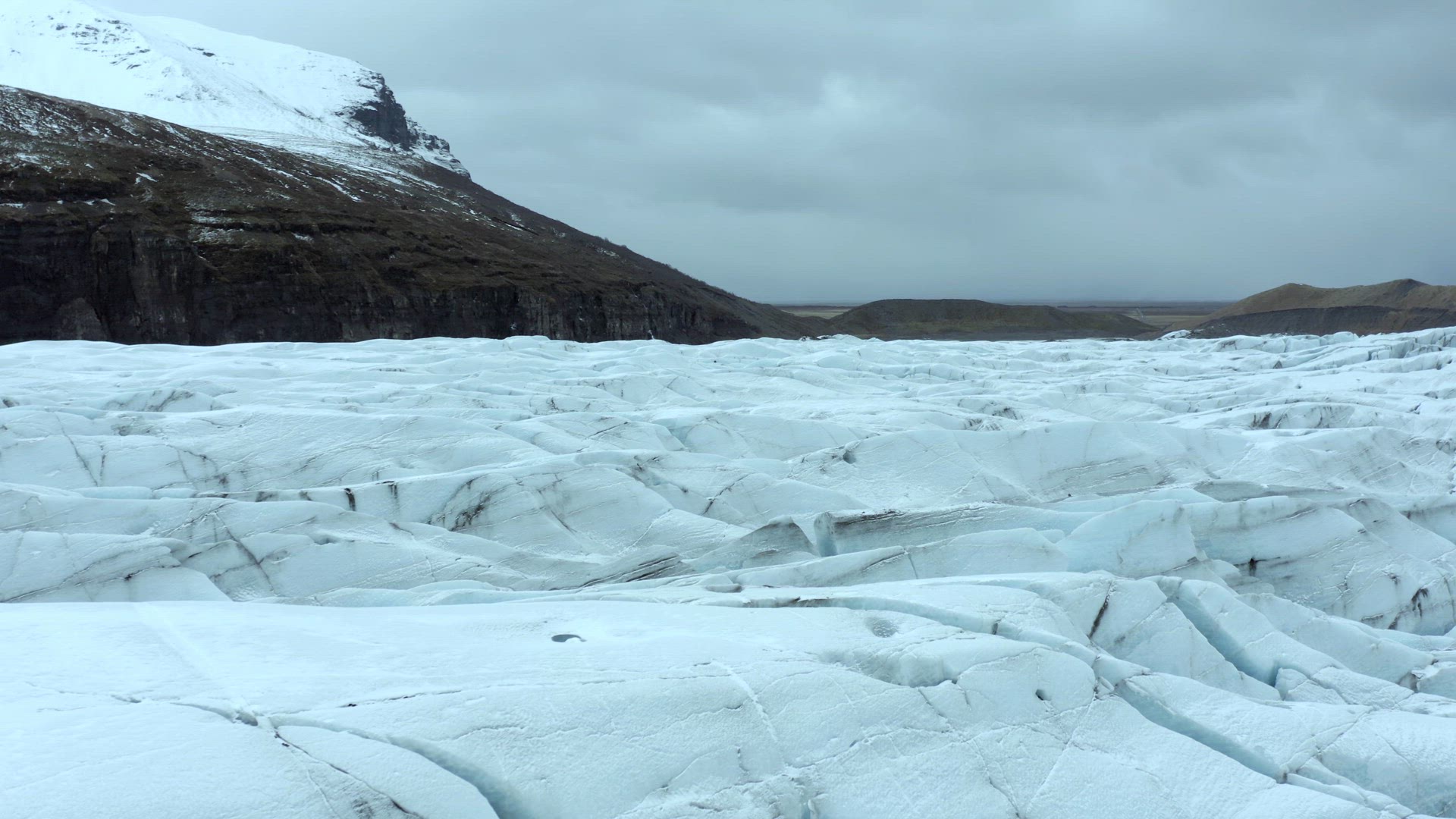 A Huge Glacier in Iceland During the Winter a Popular Tourist Attraction