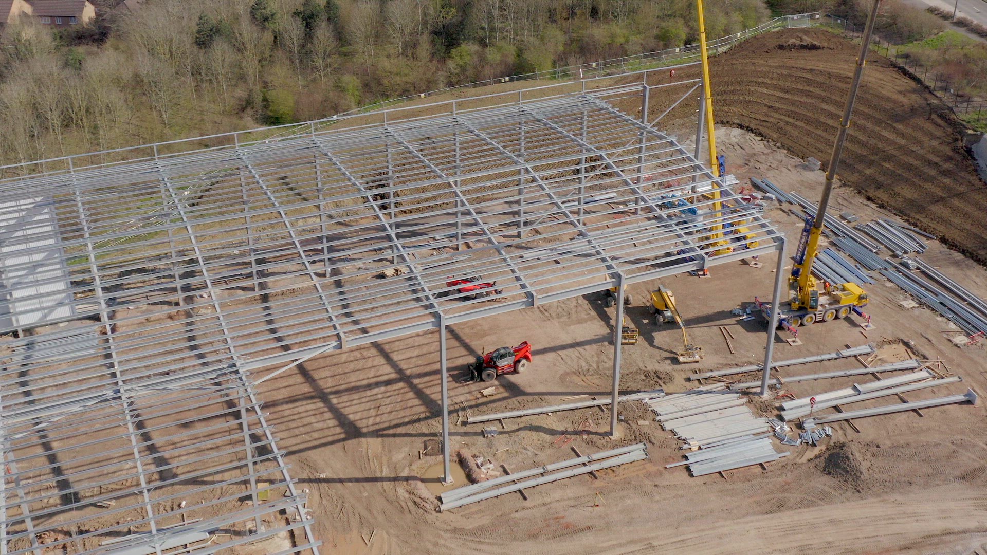 Large Warehouse During Construction Phase