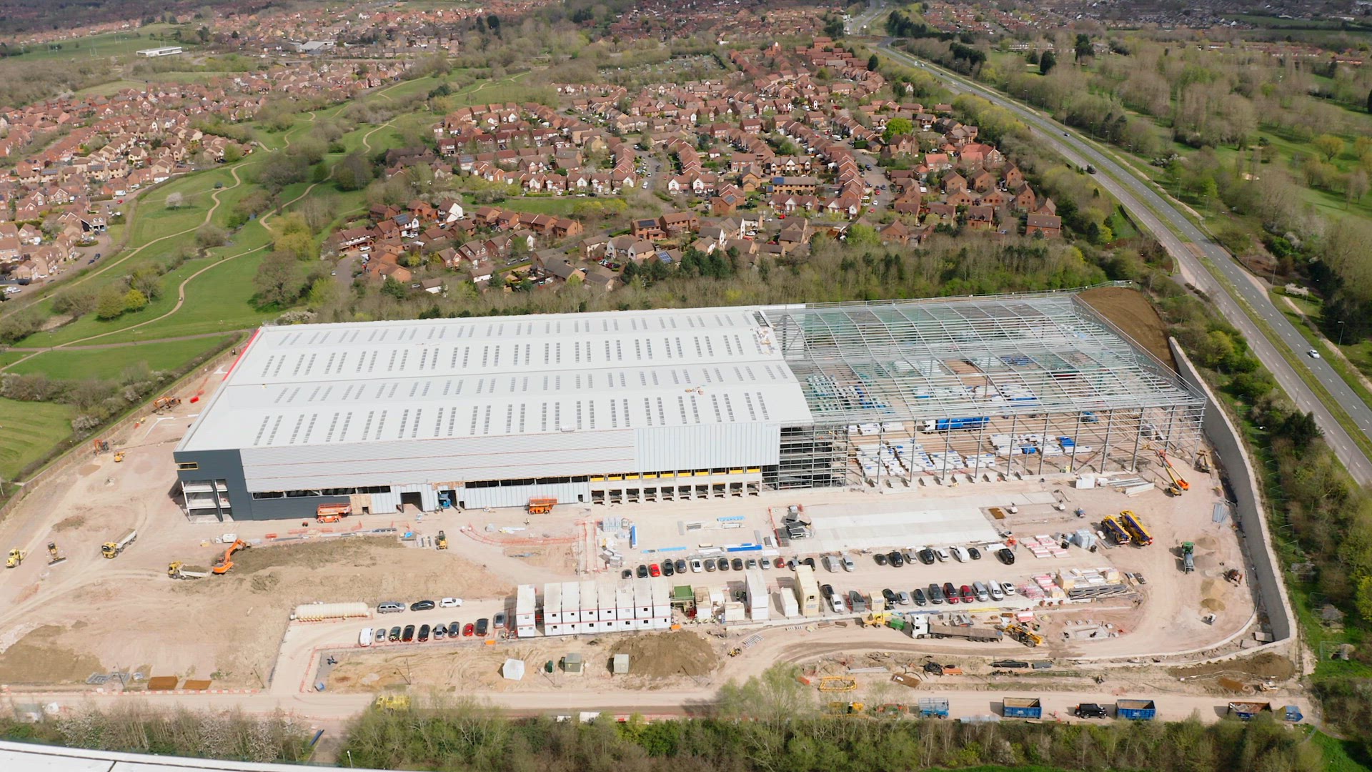 Large Warehouse During Construction Phase