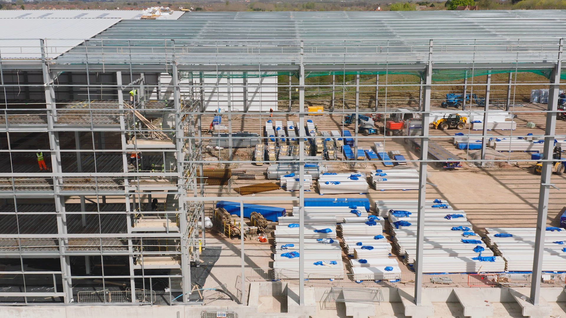 Large Warehouse During Construction Phase