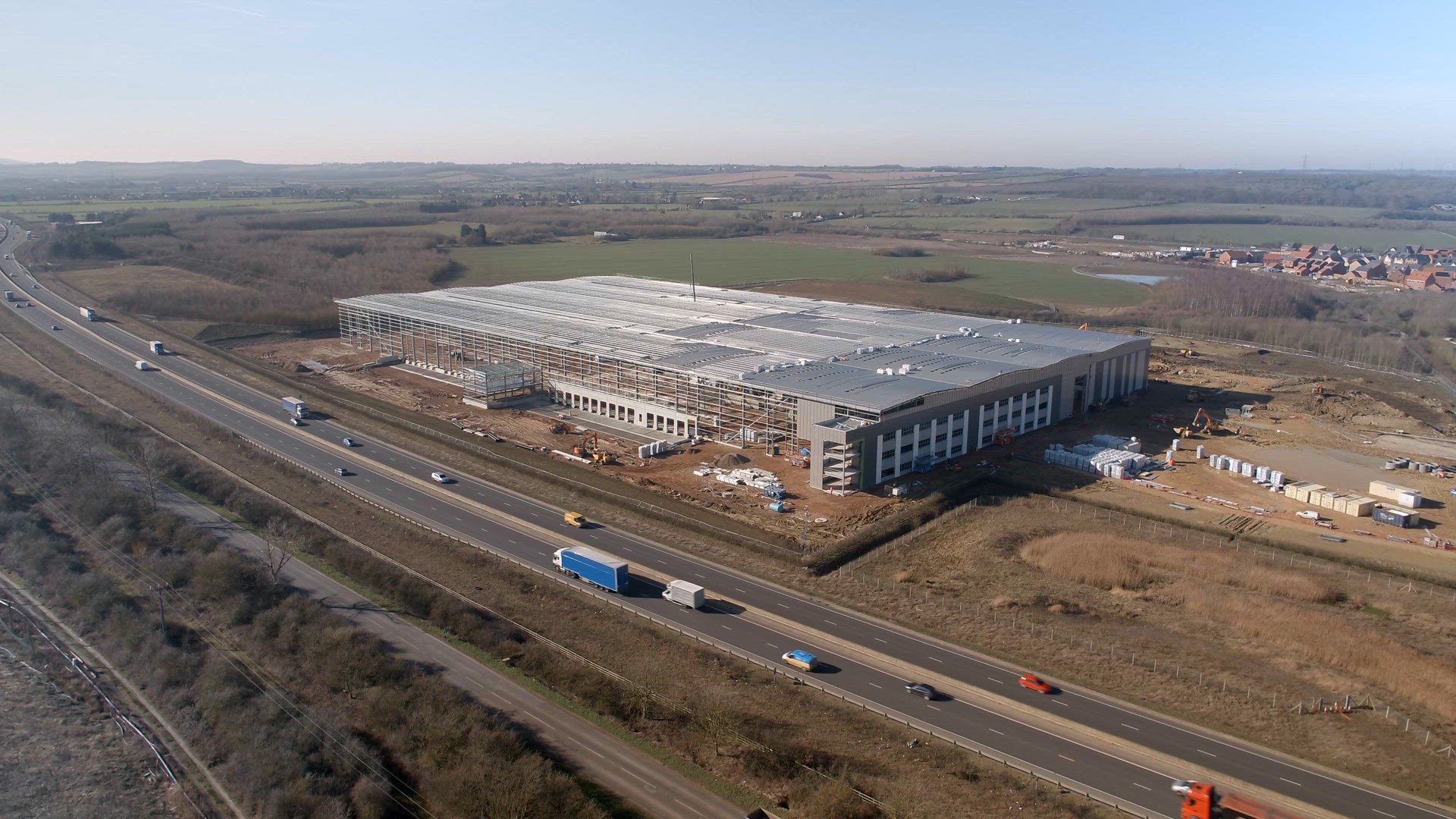 Large Warehouse During Construction Phase