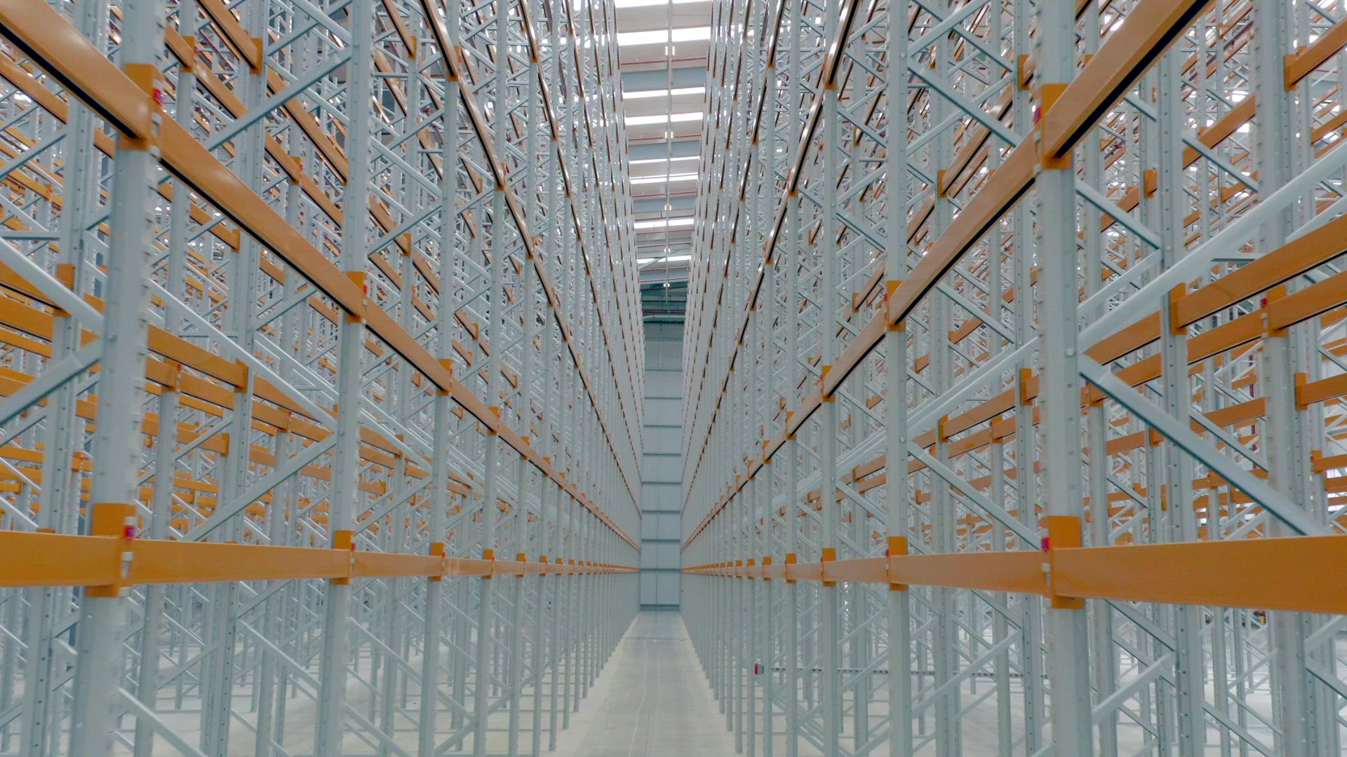 Warehouse Interior Racking System Flythrough