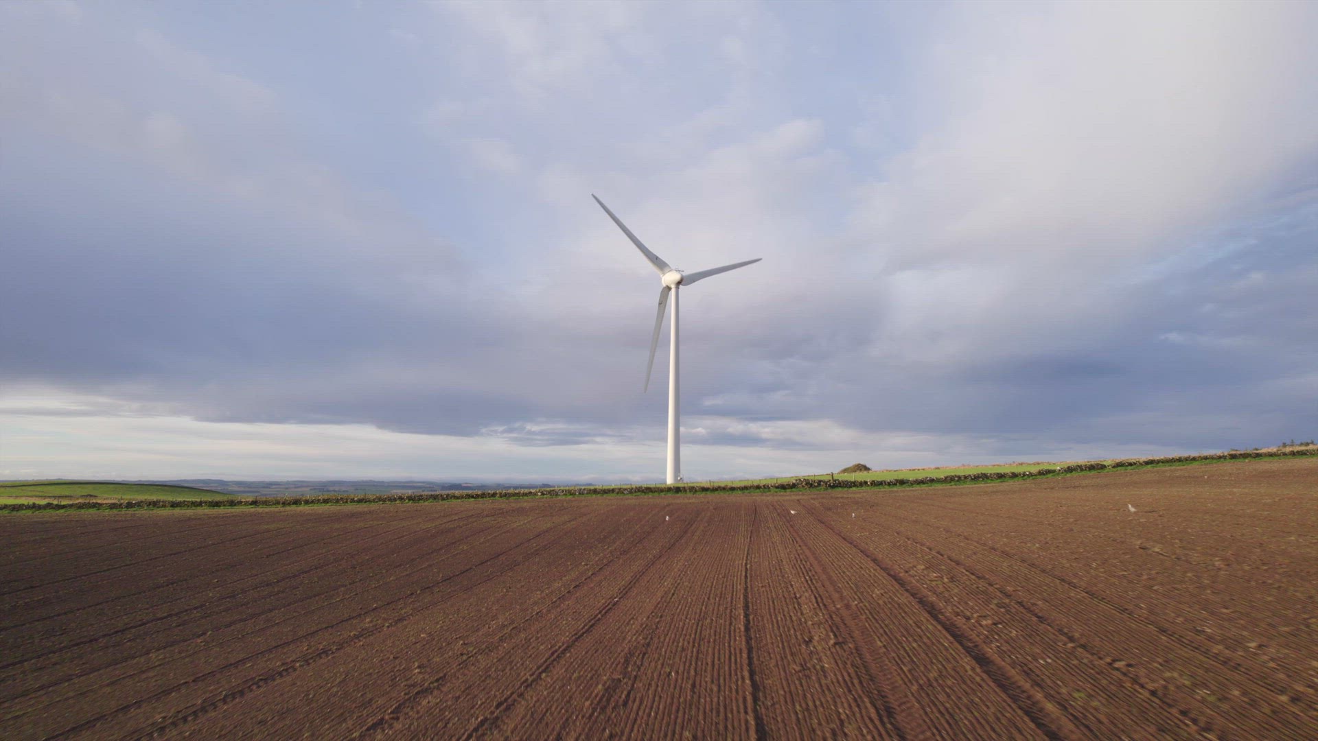 Wind Turbine Generating Renewable Green Power in the Countryside