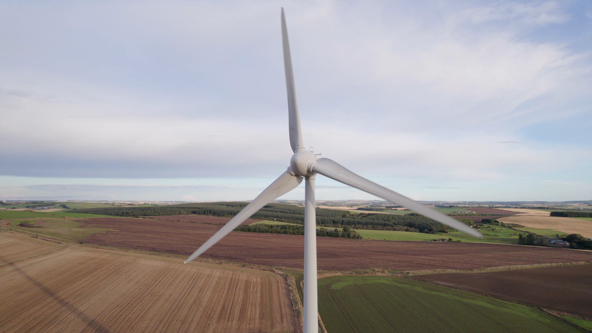 Wind Turbine Generating Renewable Green Power in the Countryside