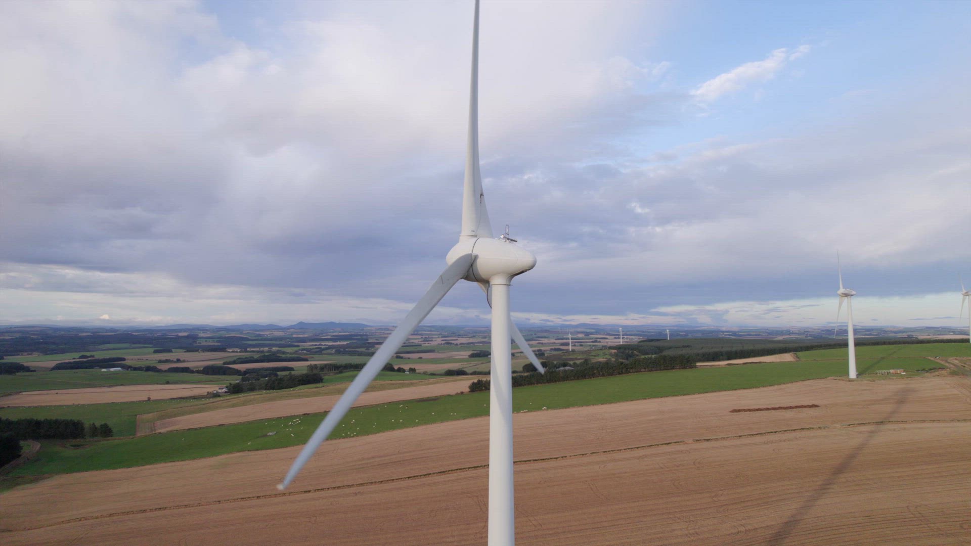 Wind Turbine Generating Renewable Green Power in the Countryside