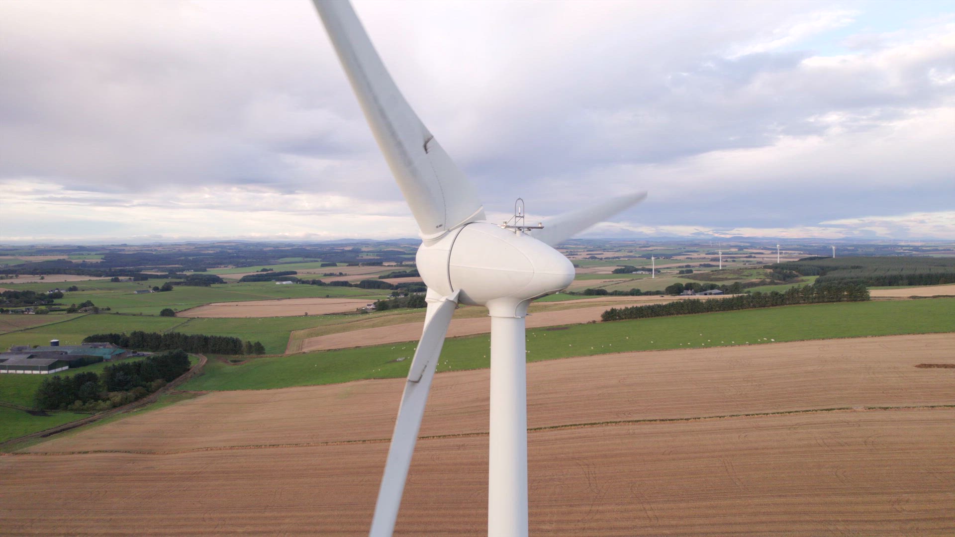 Wind Turbine Generating Renewable Green Power in the Countryside