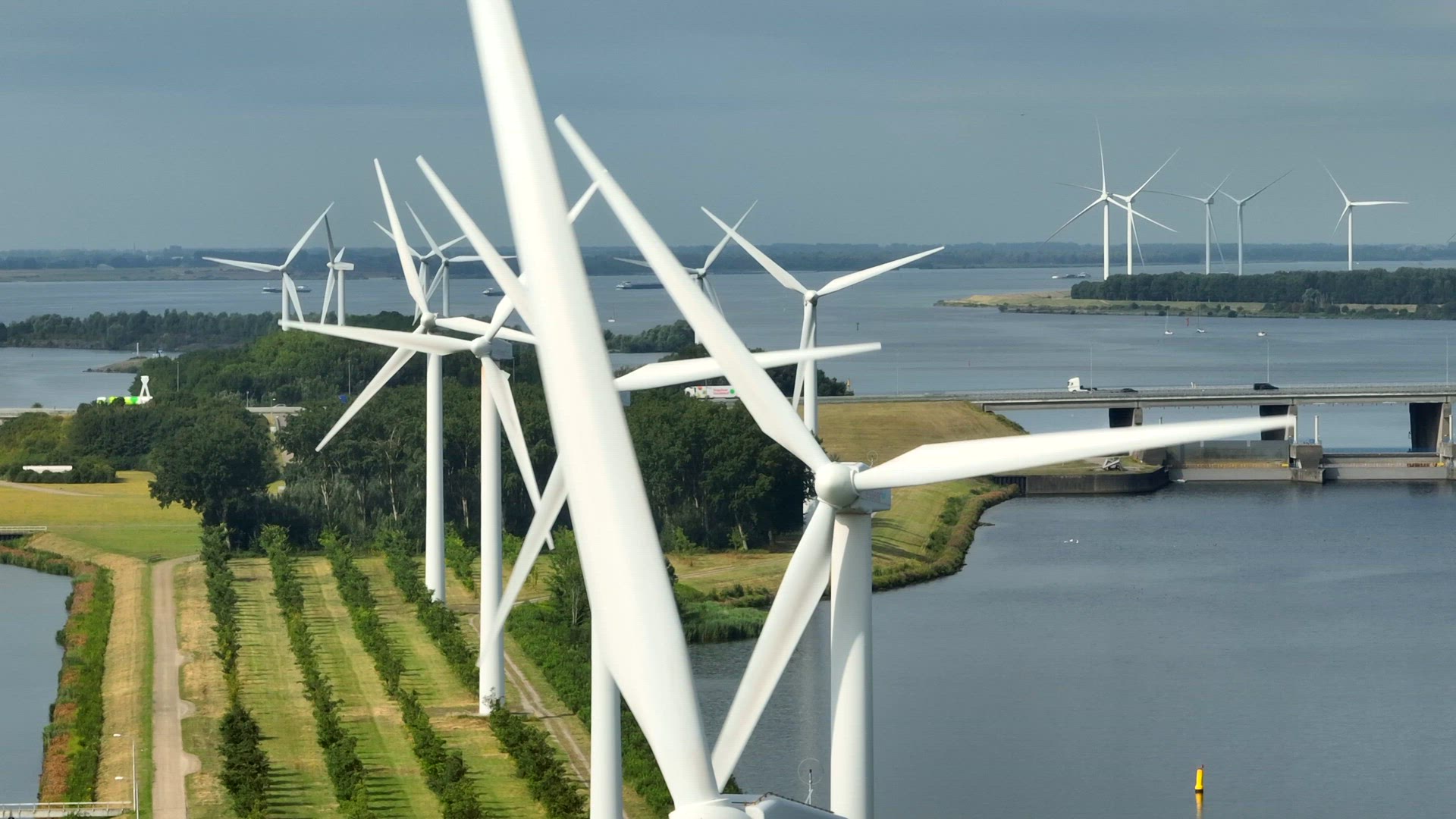Wind Turbines Generating Renewable Green Electricity