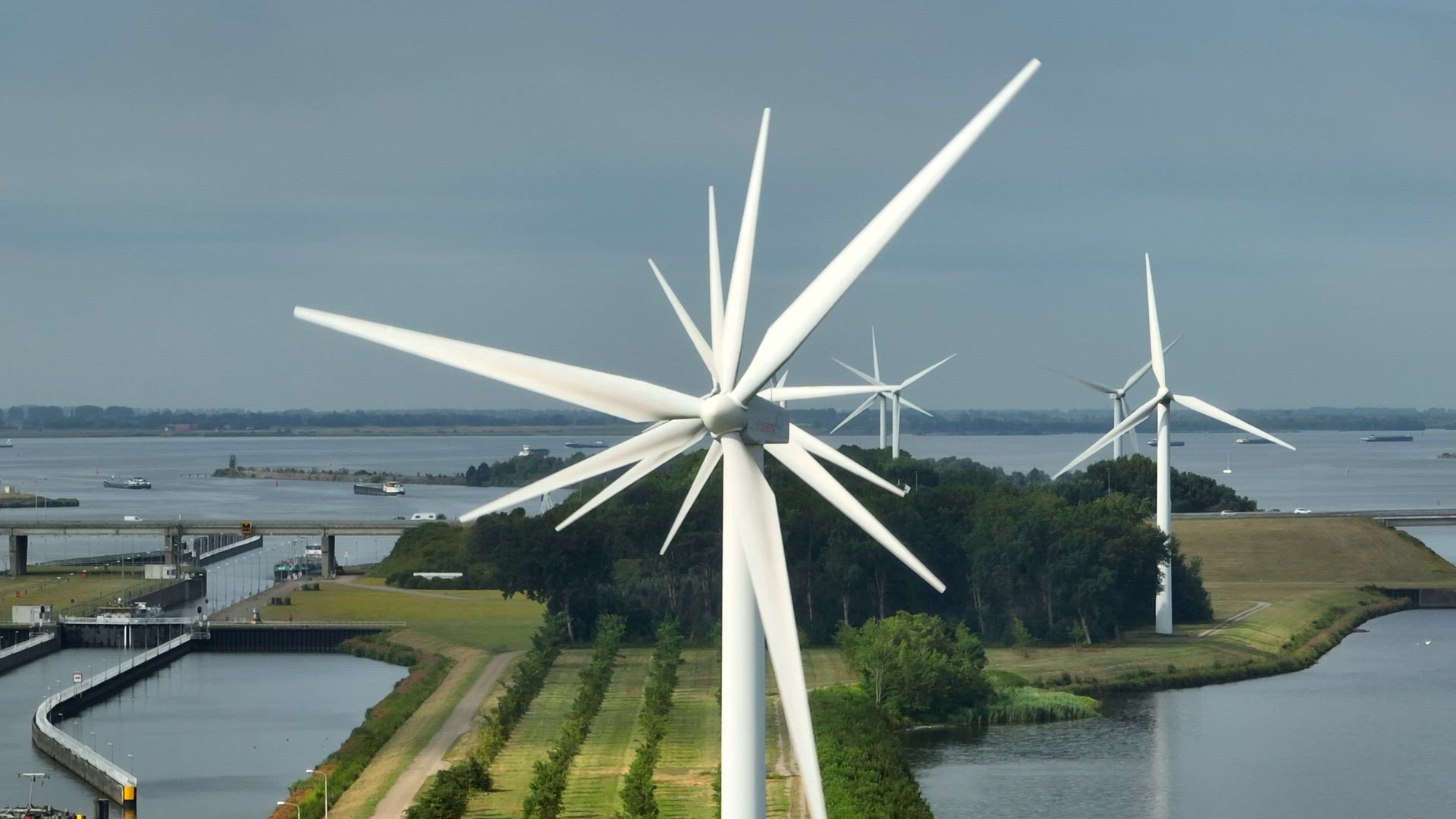 Wind Turbines Generating Renewable Green Electricity