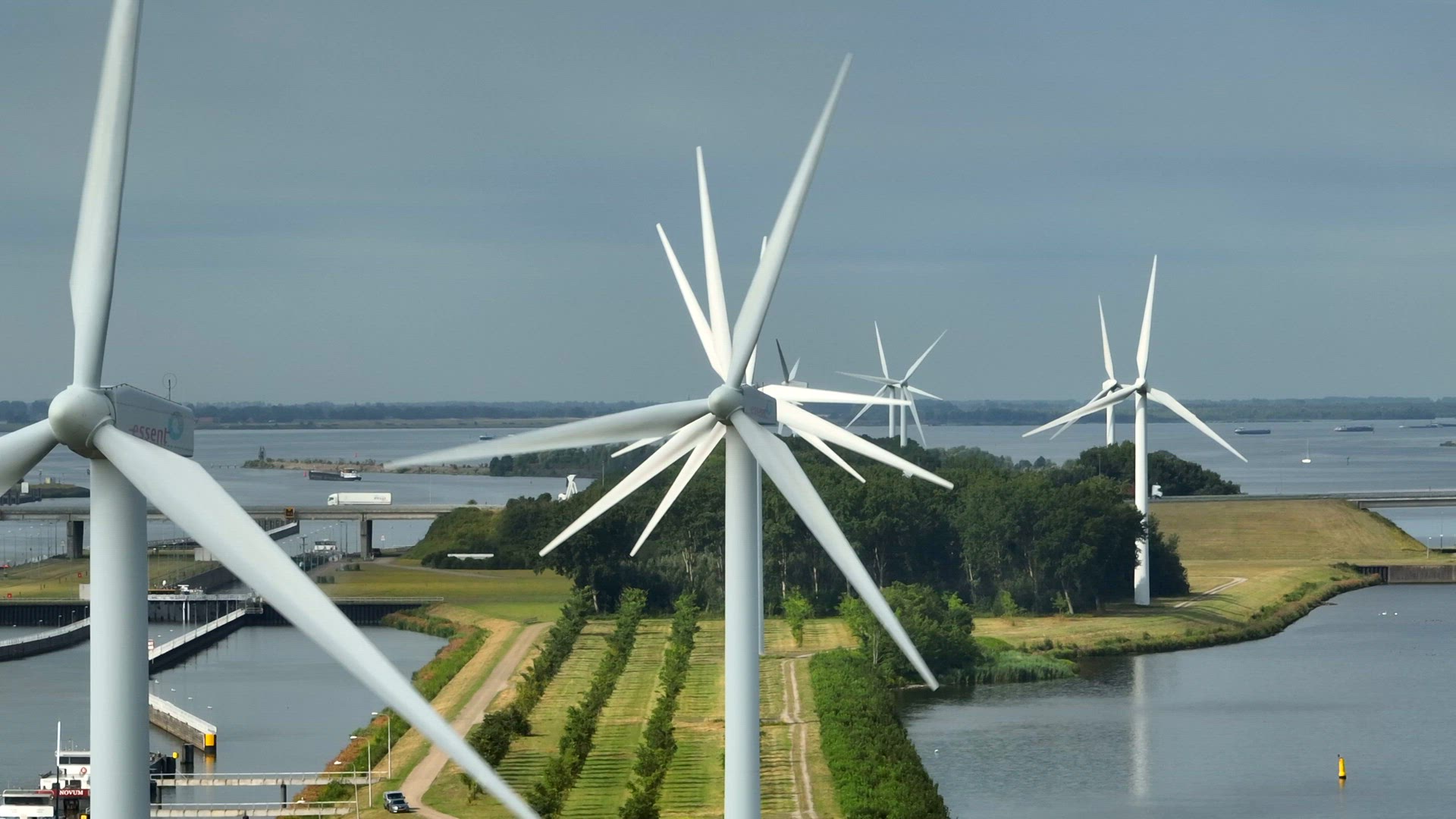 Wind Turbines Generating Renewable Green Electricity