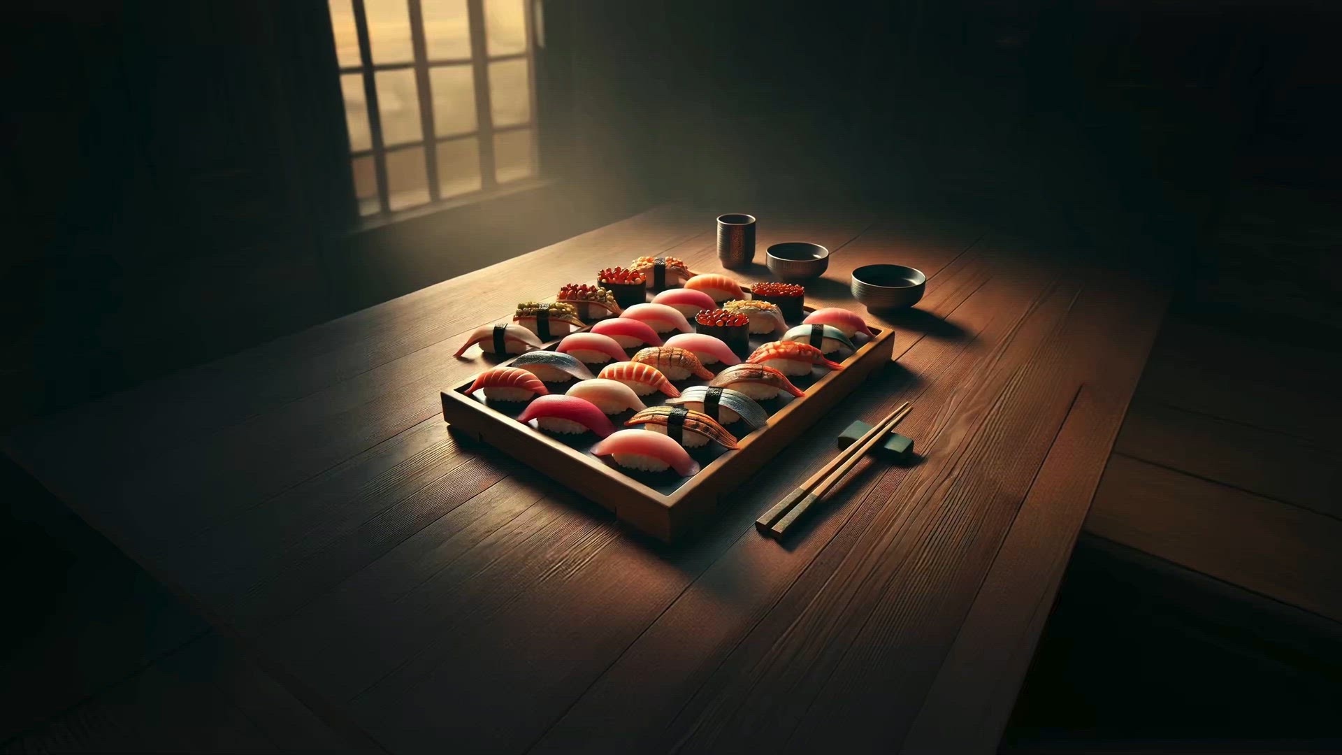 Traditional Nigiri Sushi: Fresh and Elegant Japanese Dining in a Warm, Authentic Setting