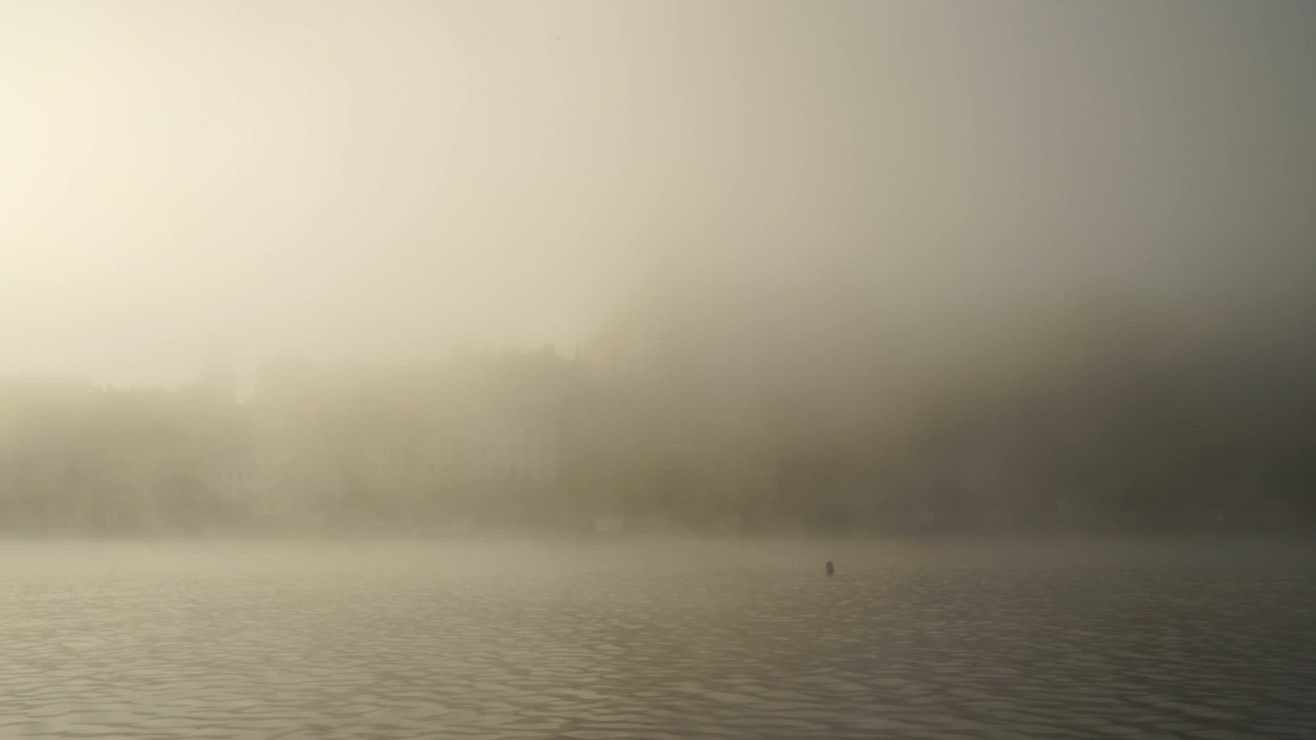morning fog - Mariaberget hardly visible through mist.MP4