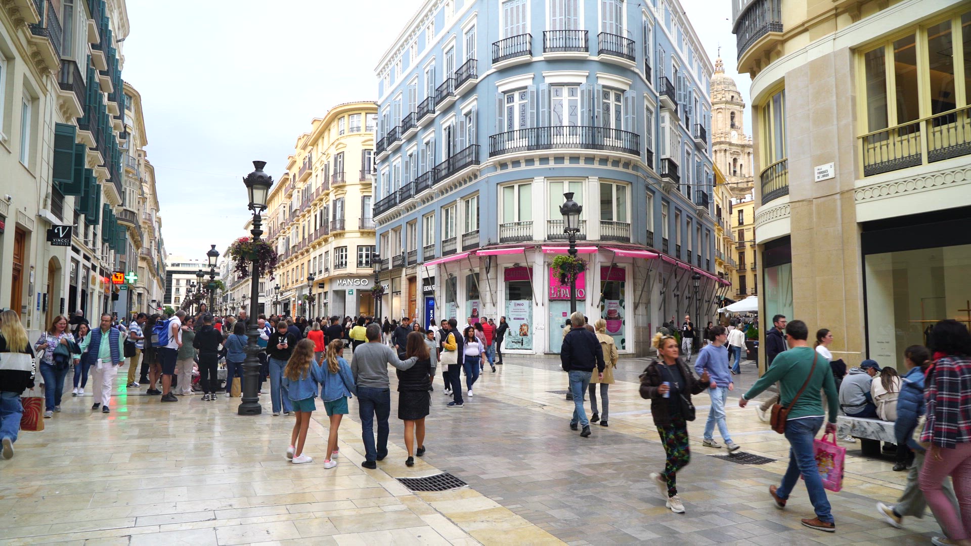 street scene - central Malaga - people walking.mp4