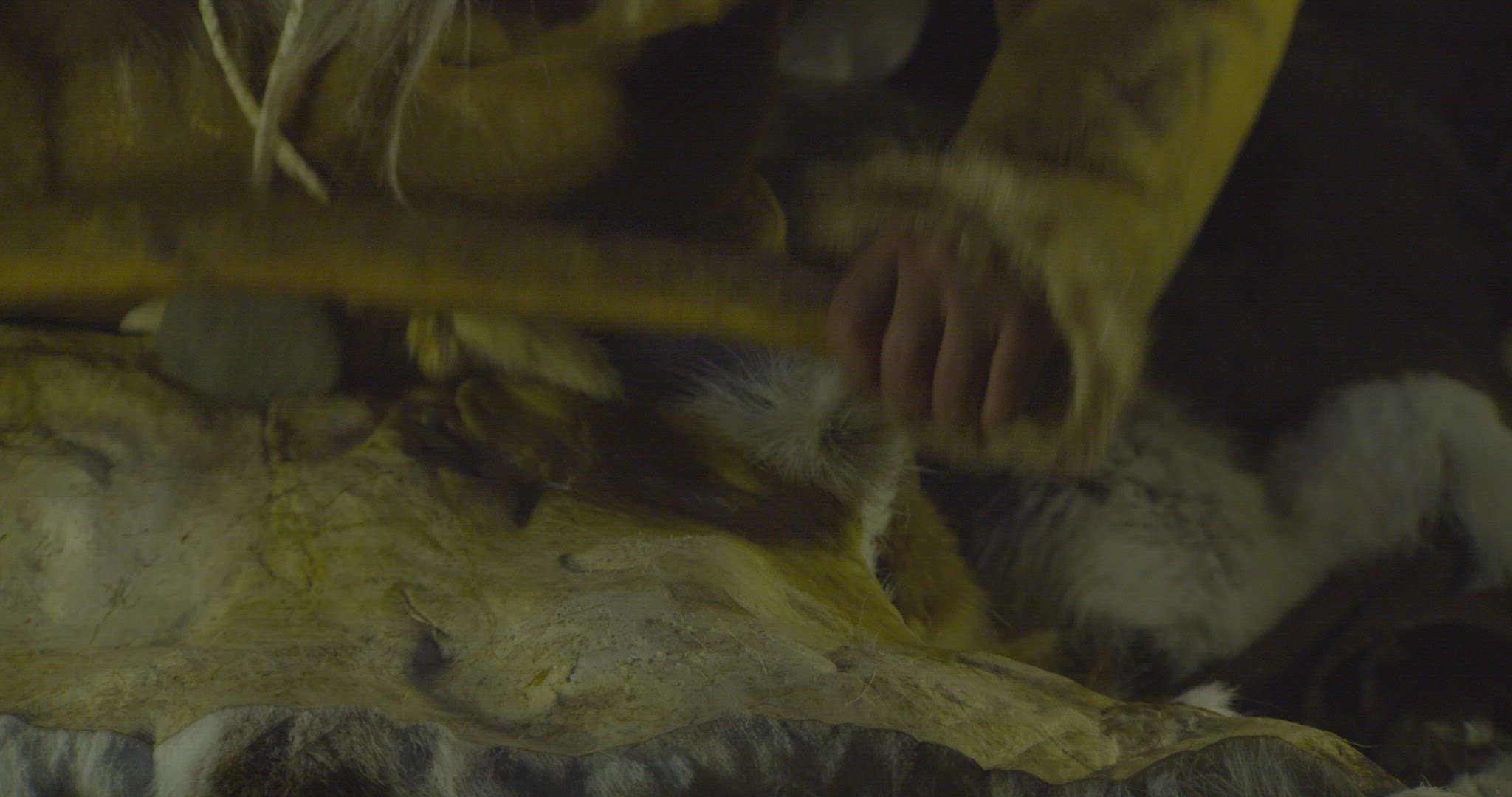nomadic hunters inside hut