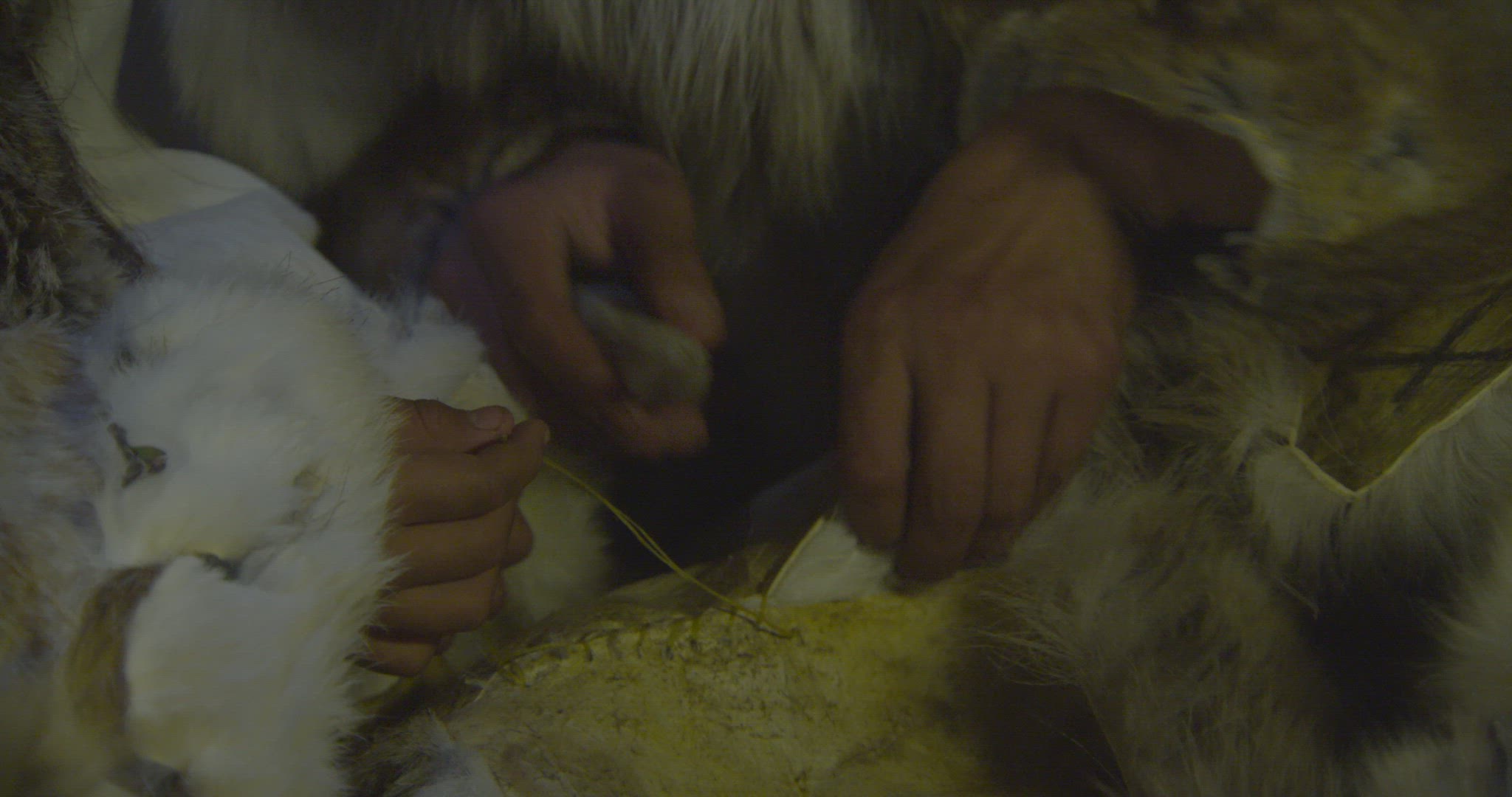 nomadic hunters inside hut