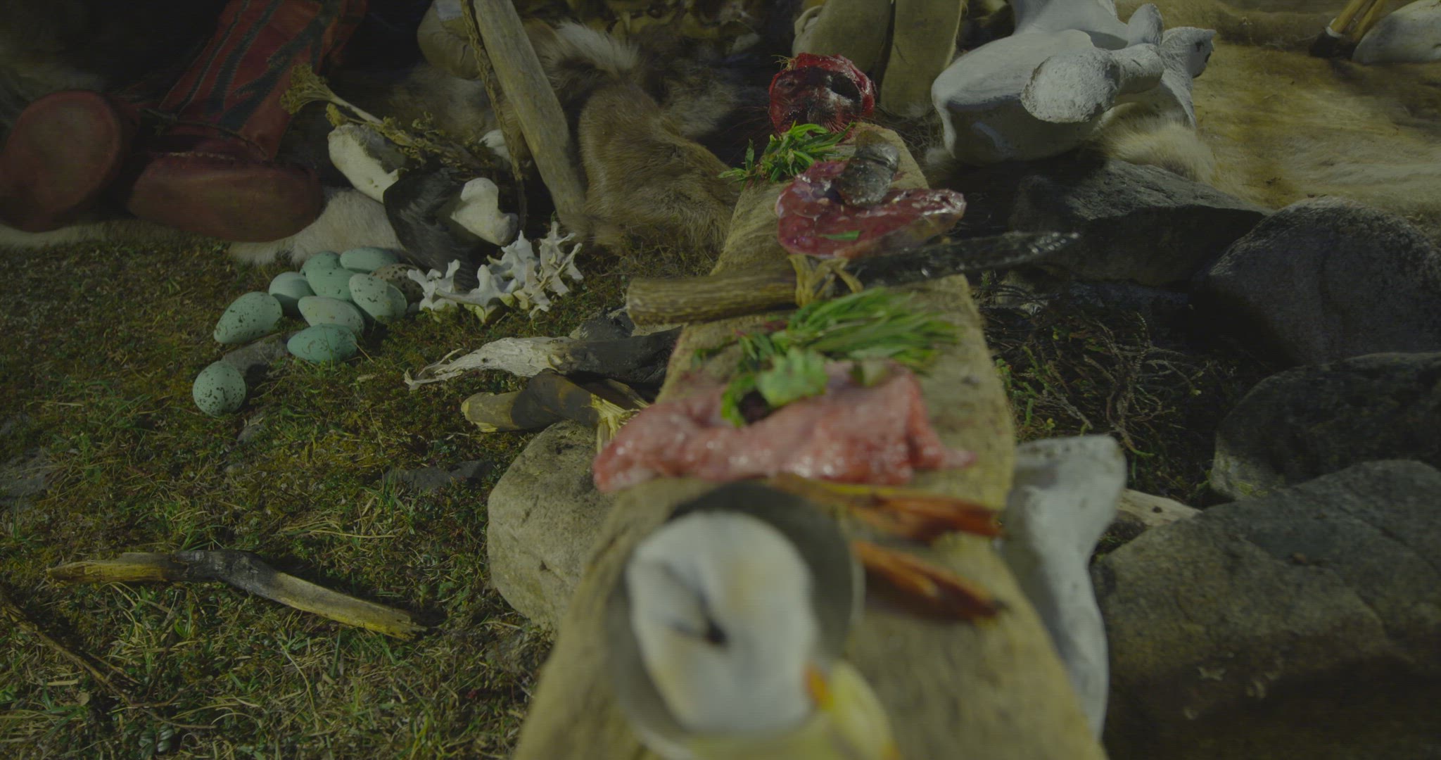 traditional nomadic hunter meal