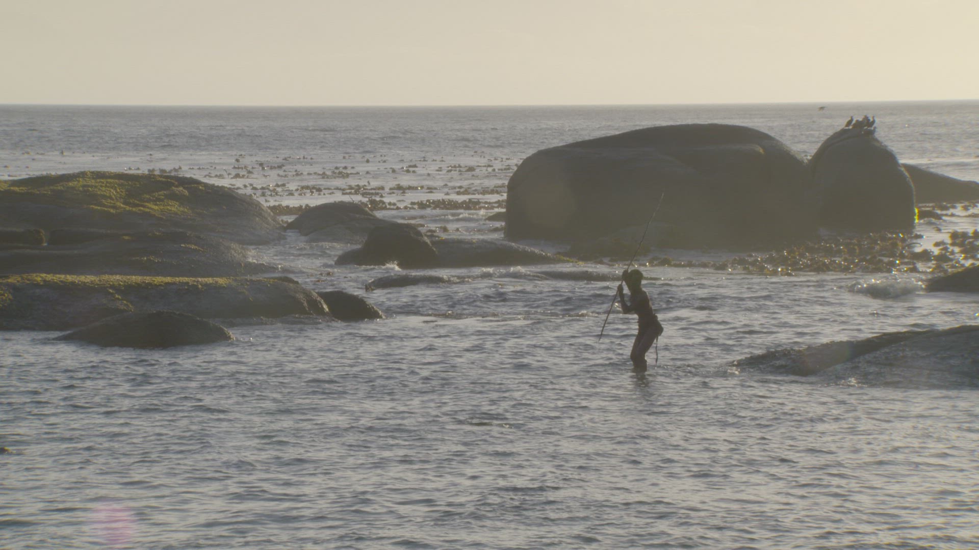 early human spear fishing