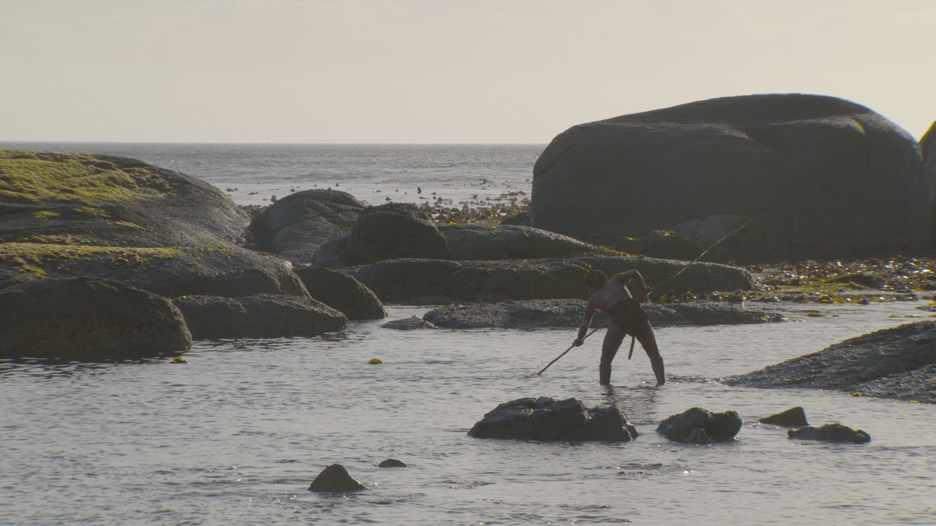 early human spear fishing