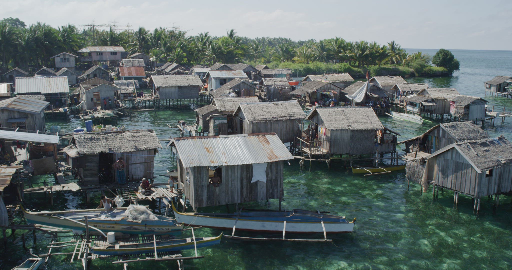overhead view of stilt village Tawi-Tawi