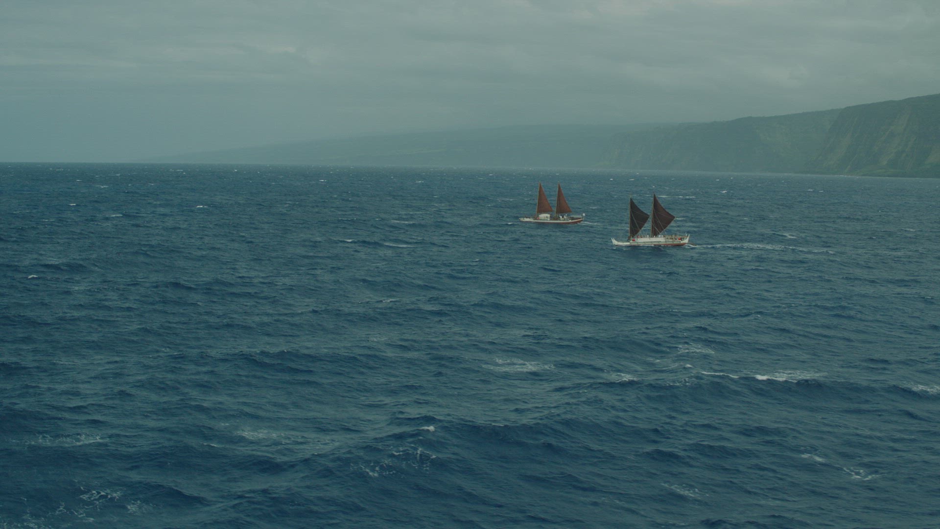 Hōkūleʻa sailing on the water