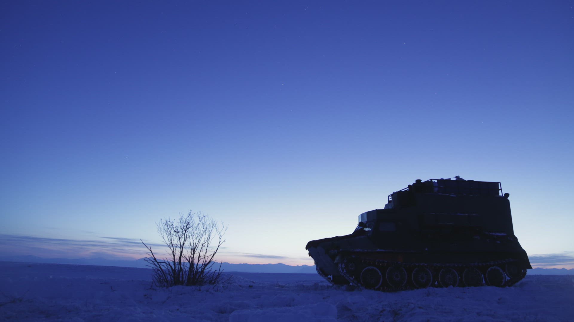 day to night time-lapse in siberia winter