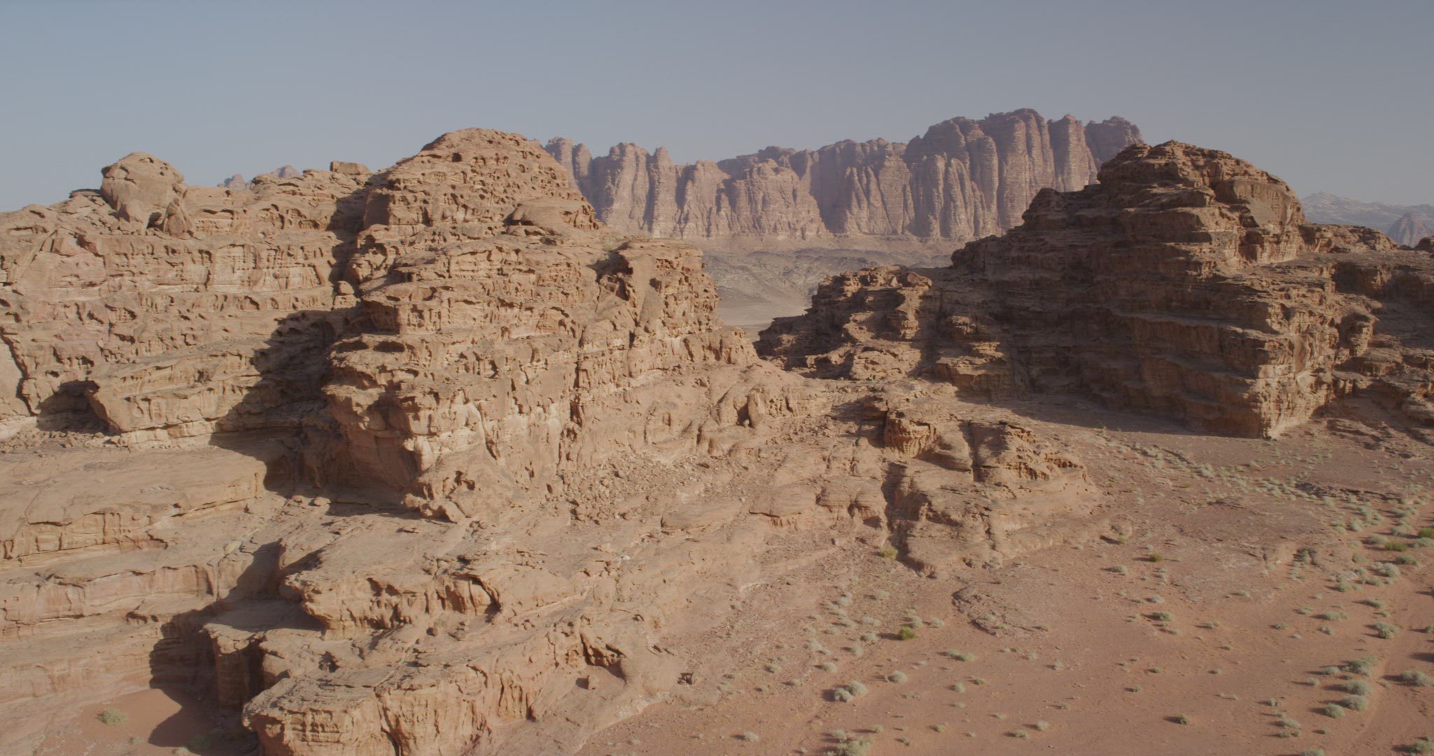 drone footage of rock formations in Saudi Arabia