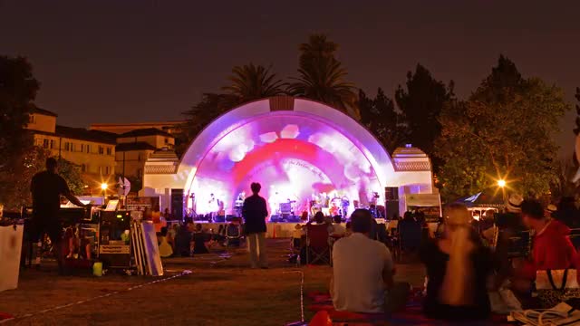 4K Time Lapse of Outdoor Concert Venue