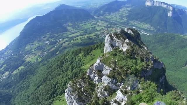 Aerial Shot Mountain Annecy Roc Des Boeufs 4
