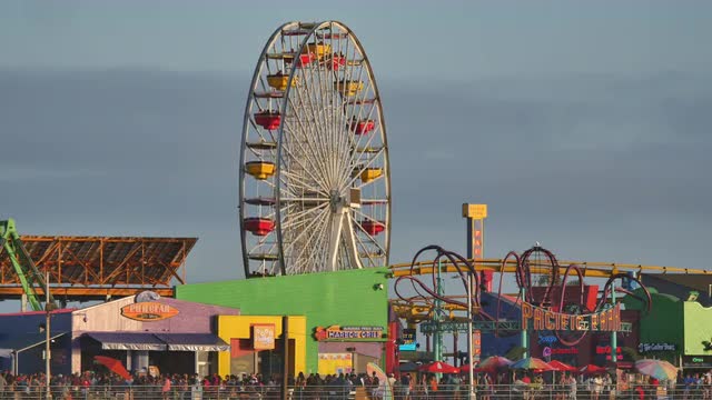 The Santa Monica Pier Daytime - Los Angeles California