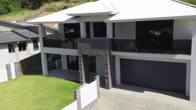 Modern home with solar panels