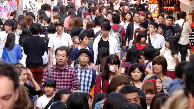 Time Lapse of Crowded Takeshita Street in Harajuku -  Tokyo Japan