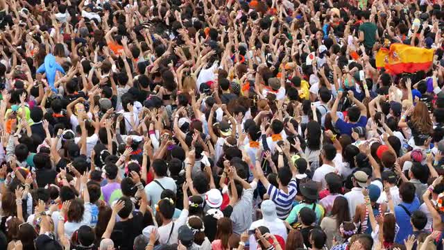 Large Crowd at Electronic Music Festival - Tokyo Japan