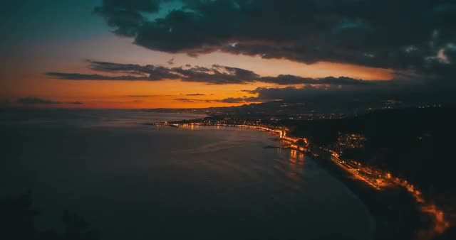 Sunset from Taormina, Sicily, Italy 