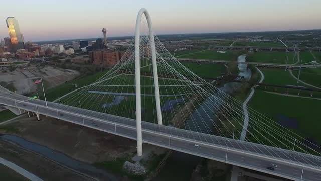 The Margaret Hunt Hill Bridge over Singleton Boulevard in Downtown