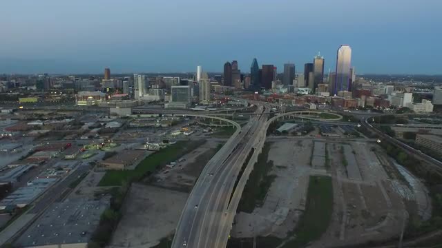 The Margaret Hunt Hill Bridge over Singleton Boulevard in Downtown Dallas