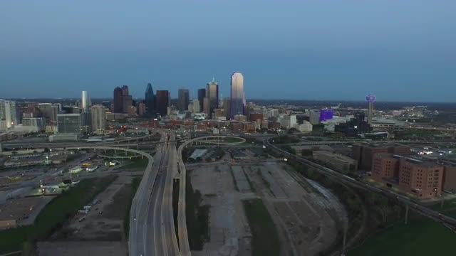 The Margaret Hunt Hill Bridge over Singleton Boulevard in Downtown Dallas